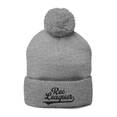 Embroidered Pom-Pom Beanie